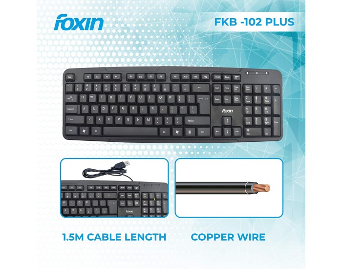 FOXIN KEYBOARD USB (FKB 102 PLUS)